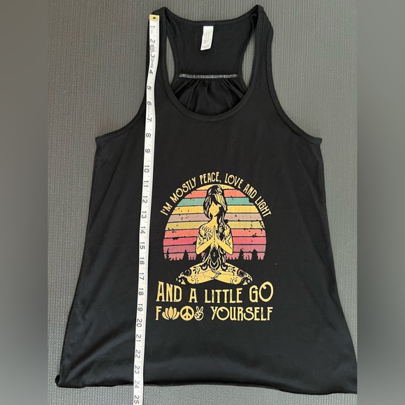 Yoga Tank top. Black/multi Size S - Picture 5 of 6